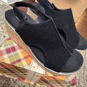 Corkys Black Slingback Espadrilles